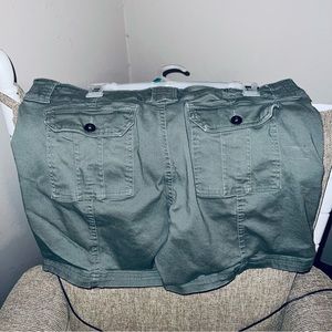 Olive Green Market and Spruce cargo shorts